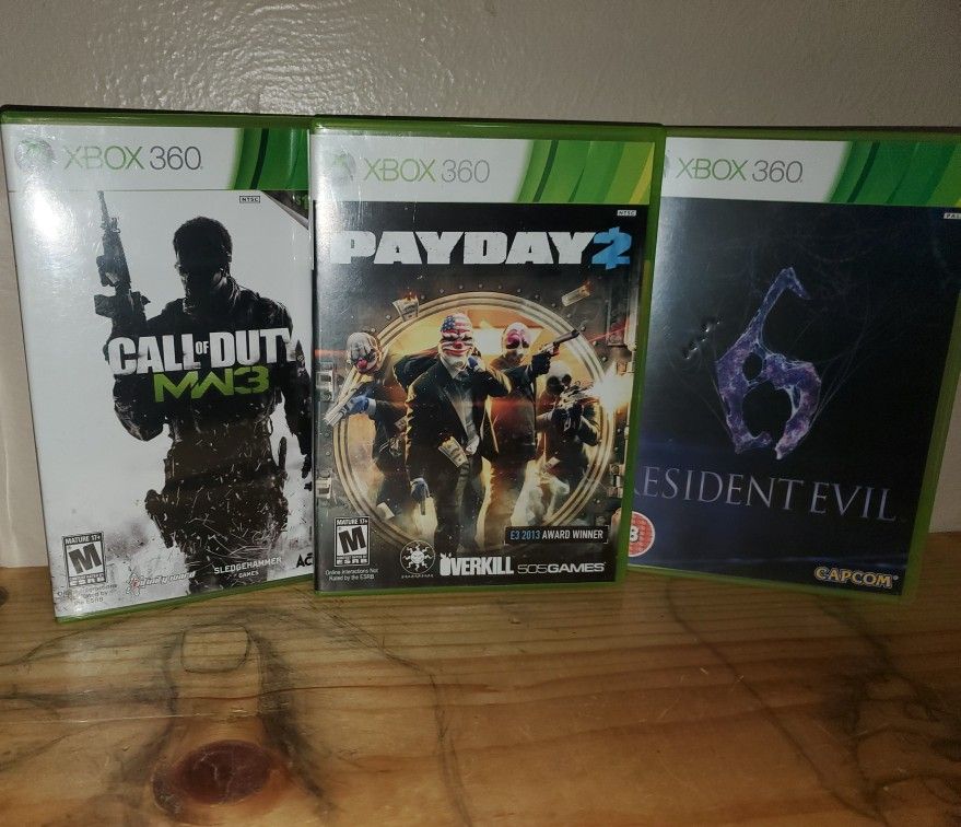 XBOX 360 Games! Call Of Duty/MW3, Resident Evil And PayDay 2! Excellent Condition!