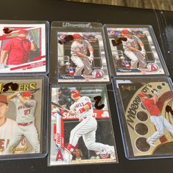 Mint Mike Trout Cards  6 Card Lot