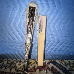 2 Vintage Japanese Fans 