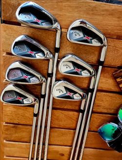 Callaway⛳️X-Hot Men's Iron Set🔥5-GW With Steel Stiff Shaft's...🌟