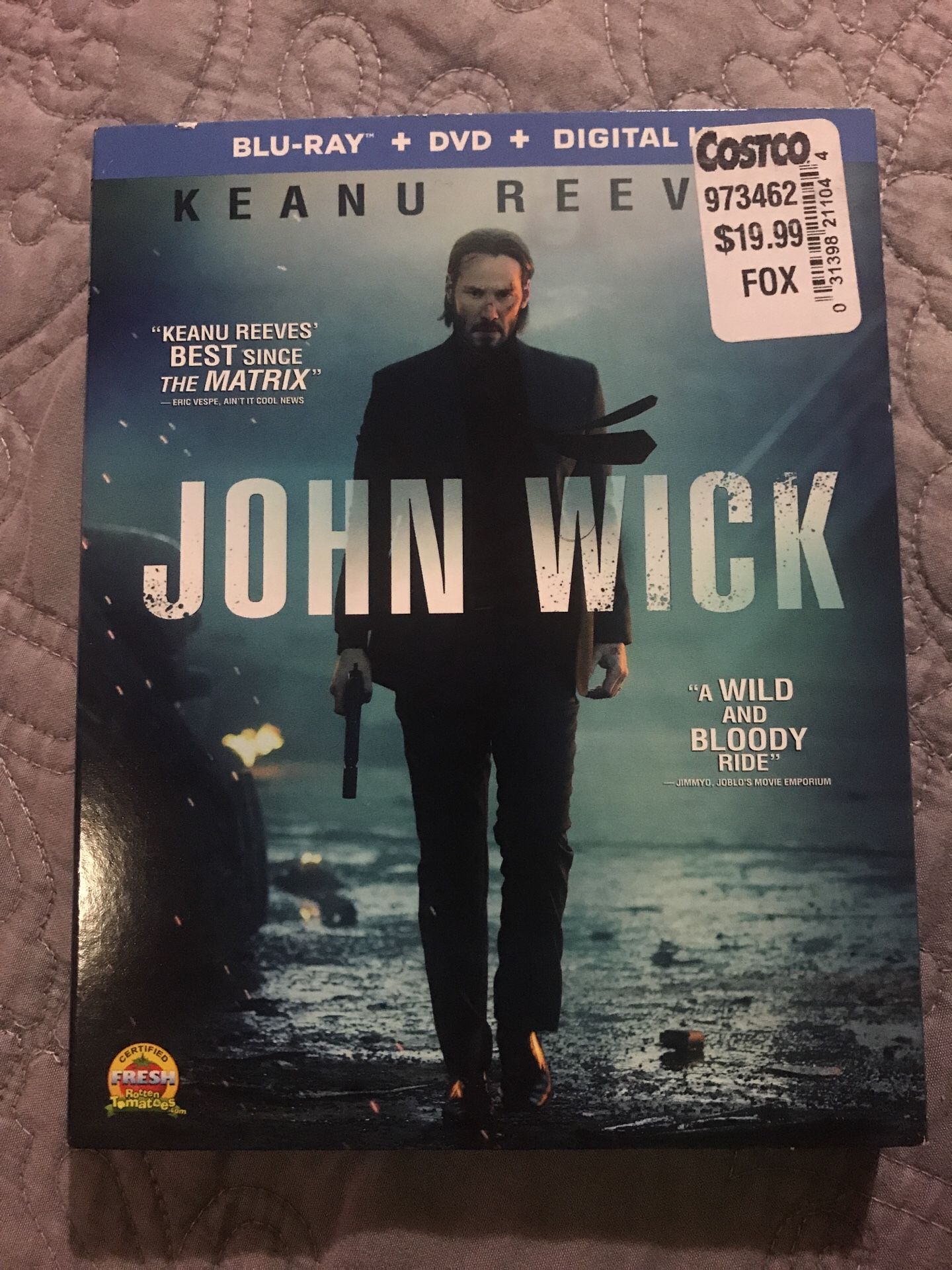 John Wick Keanu Reeves BLU RAY DVD