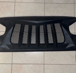 JEEP GRILLE in BLACK Compatible with Jeep Wrangler Rubicon Sahara Sport JK 2007-2018