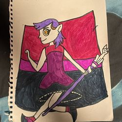 The Owl House Amity Pride Month Bisexual Flag Fan Drawing 