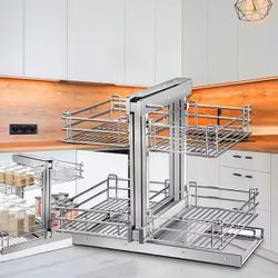 Pull Out Blind Corner Cabinet 15.7 in. Opening