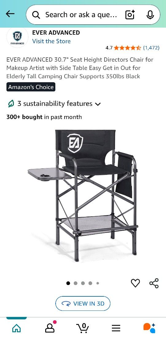 Ever Advanced Tall Folding Chair