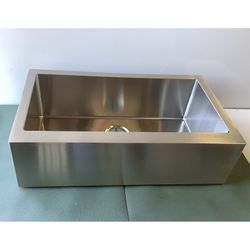 Signature Hazelton 30 X 20 X 10 Stainless Steel Farmhouse Sink 16 Gauge