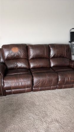 Leather couch USB Recliner
