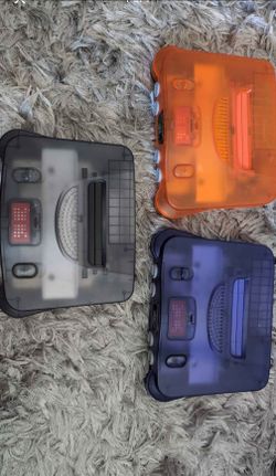 N64 Nintendo 64 funtastic consoles (atomic orange, atomic grape, smoke grey) DECKS ONLY