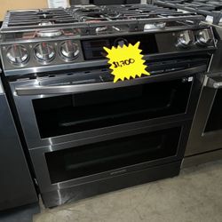 Samsung Black Stainless Steel Double Oven BCW