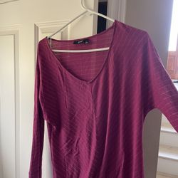 Ana A New Approach Ladies Size small Pink Long Sleeve Sweater