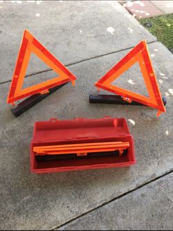 Emergency warning triangles.