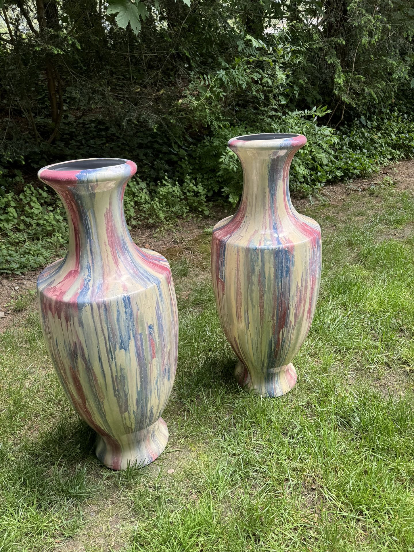 A Pair Of Retro Tall Vases