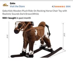 New Medal Plush Ride On Rocking Horse 