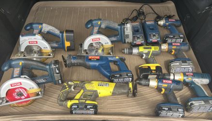 RYOBI Tools 18v Assorted,  $ 37 EACH