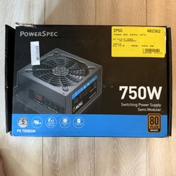 PowerSpec 750W Semi-Modular PSU (80+ Bronze, PS 750BSM)
