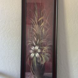 Framed Floral Artwork