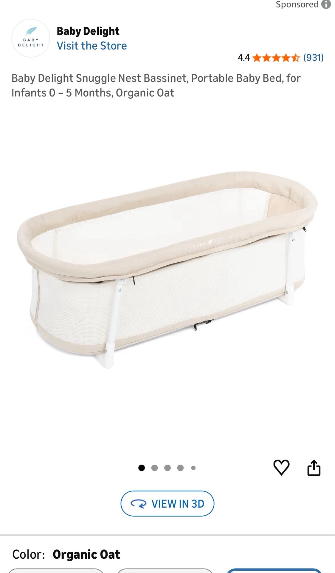 Snuggle Nest Bassinet (organic)