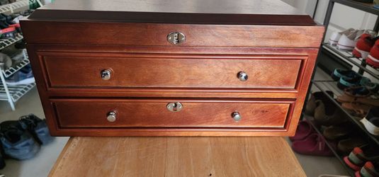 PCS Stamps & Coins Wooden Display Case - No Coins