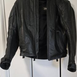 Street and Steel Leather Motorcycle Jacket Size Small
