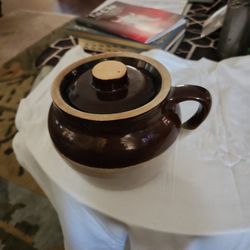 Vintage Bean Pot/ Original Lid.