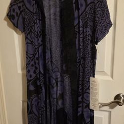 💜 Purple and Black Elegant Lightweight Duster