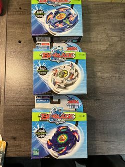 Vintage Hasbro Beyblade V-Force Lot - Dranzer V2, Dranzer V, Dragoon S - NEW SEALED 2002 (Will Split