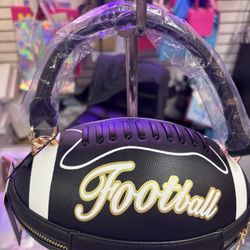 Black Football Purse