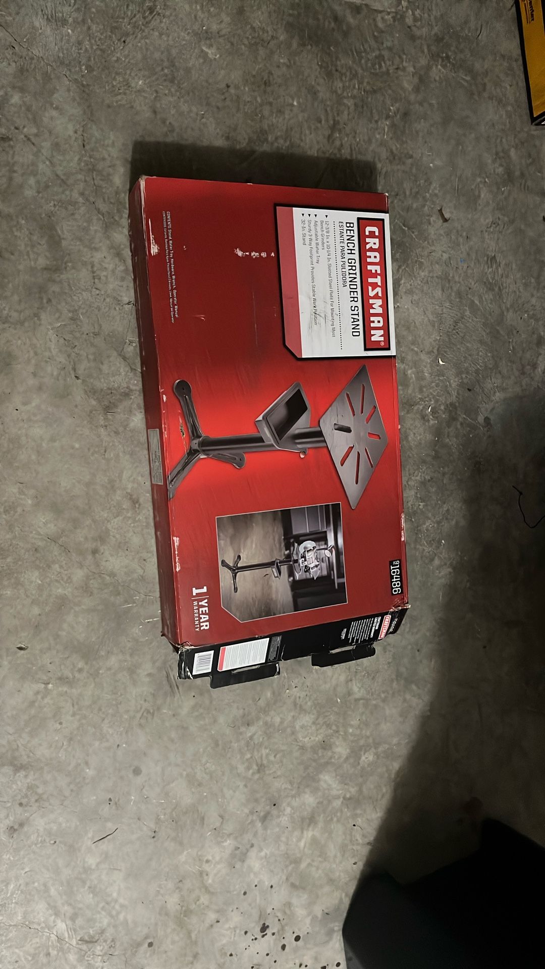 Craftsman bench grinder stand.
