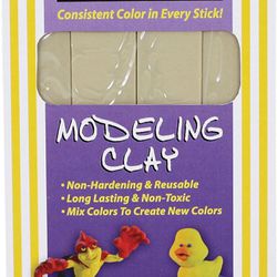 1 Pound Solid Color Modeling Clay Color Cream