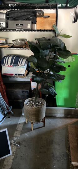 Artificial Fiddle Leaf Fig Tree with Planter