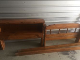 Twin bed wooden