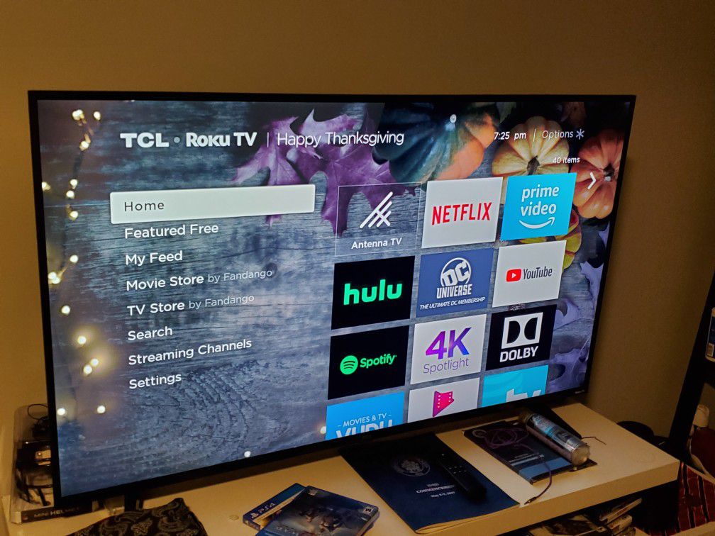 TCL HDTV LED 4K HDR Smart Tv RoKu Built In WiFi