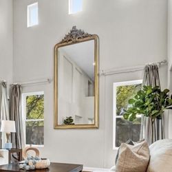 Big Golden Wall Mirror (missing hanging hardware)