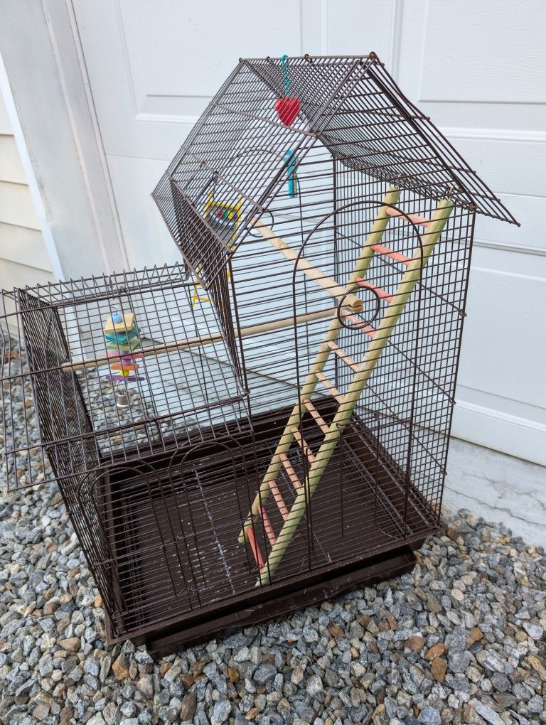 Wire Bird Cage Used Excellent Condition