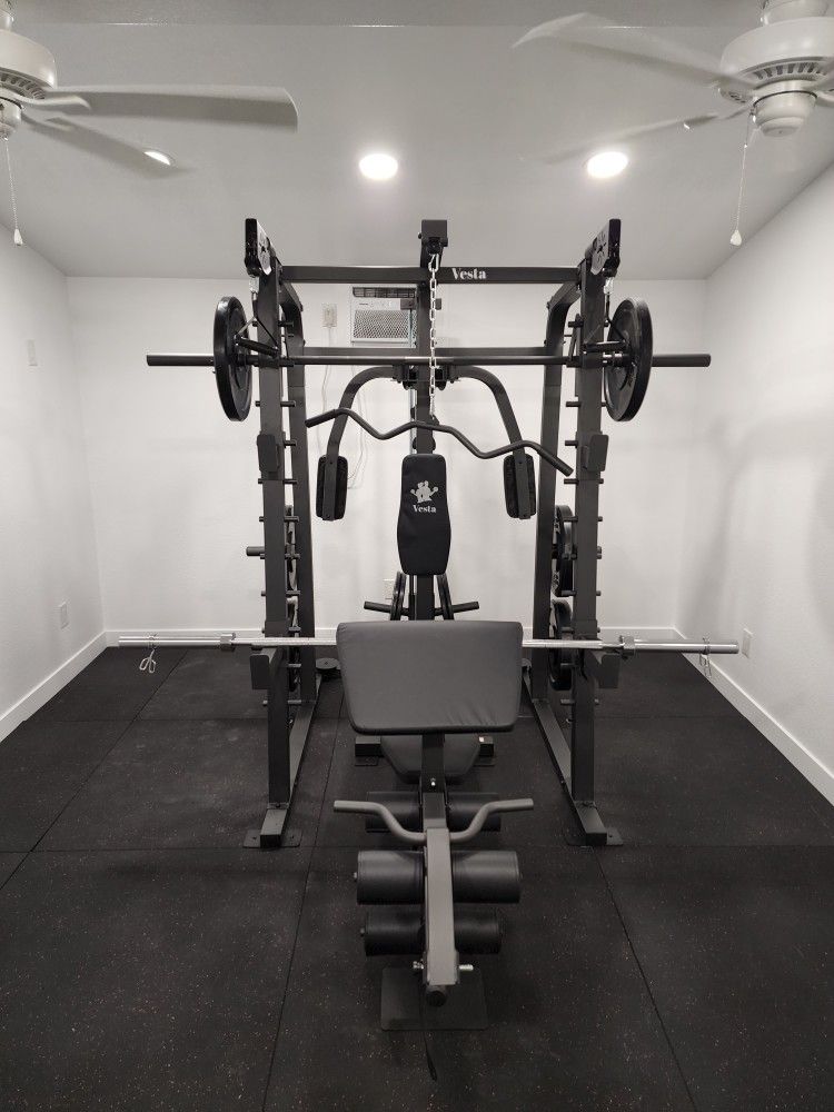 Smith Machine 2001 | Multi-Use Adj Bench | Gym Equipment | Fitness | Squat Rack | Excercise |🔴WEIGHTS AND BARBELL SOLD SEPARATELY 🔴 FREE DELIVERY 🚚