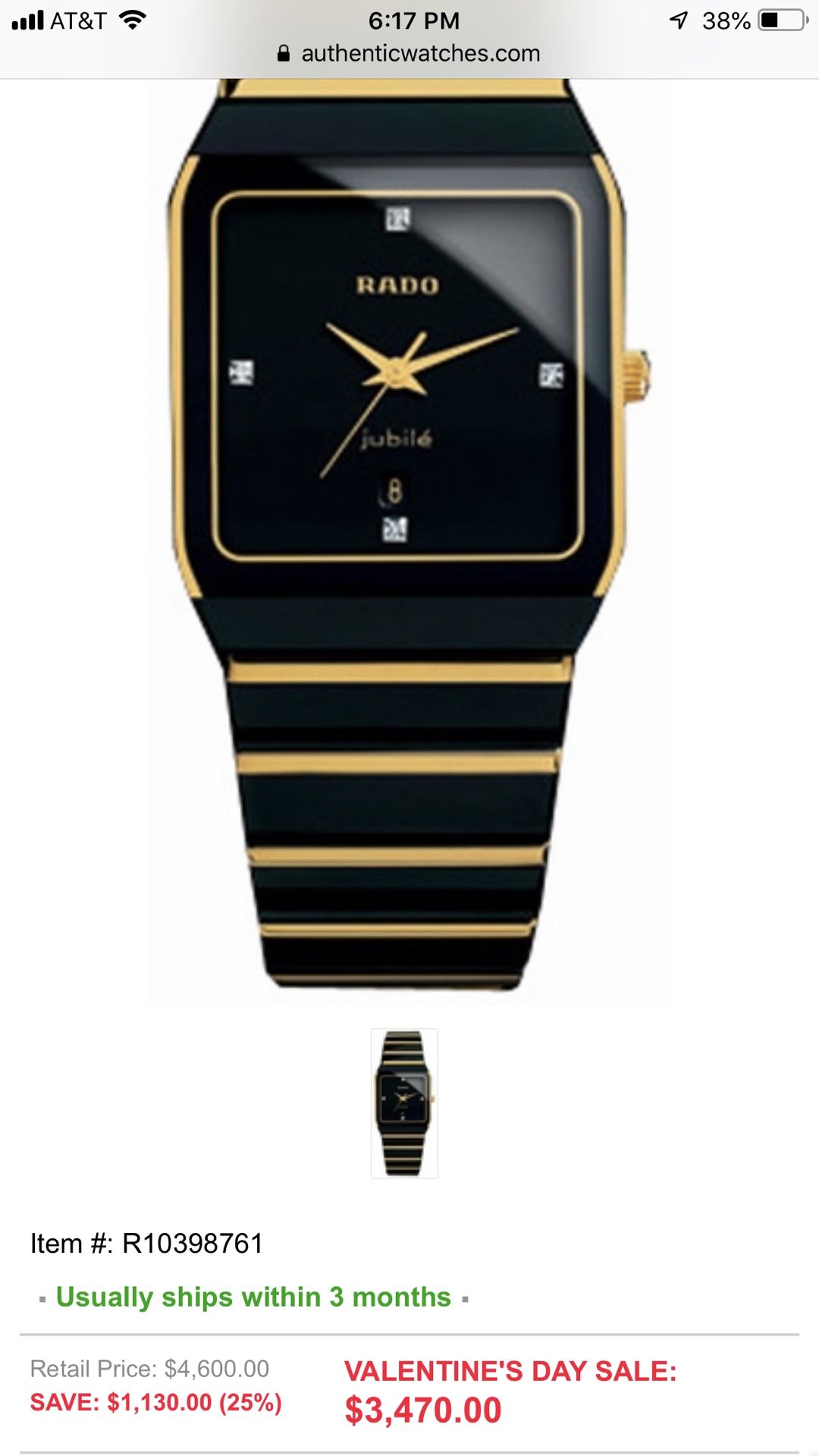 Rado Anatom Jubile Watch