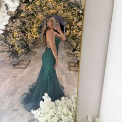 Prom Dress Emerald Green Mermaid 