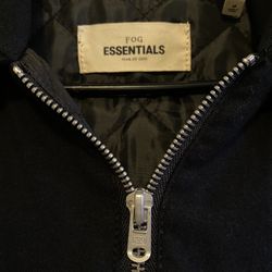 Essentials Shirt Jacket Hoodie Black Medium