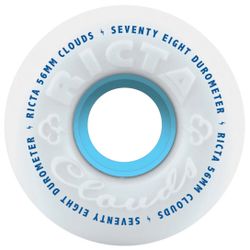 Ricta Clouds 56mm 78a White Blue Core Skate Wheels
