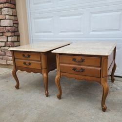 Vintage  Bassett Marble Top Tables