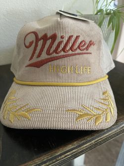 Miller High Life Corduroy Beer Hat. Snap Back. New With Tags. One Size Fits Most. I Can Ship.