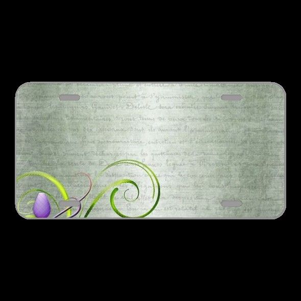 License Plate Novelty Car Front Background Scrapbooking Paper Perfume
