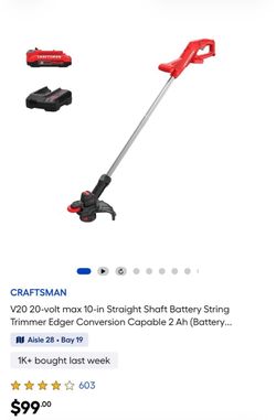 Craftsman V20 20V 10-in String Trimmer with Battery