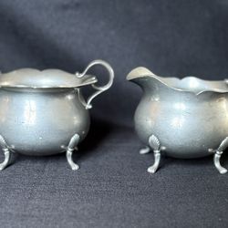Vintage Pewter Sugar & Creamer Set (K.S.C. P30)