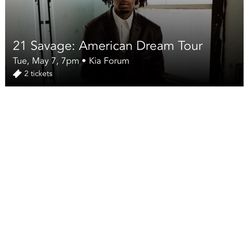 21 Savage Concert Tickets 
