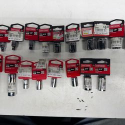 3/8” Craftsman Sockets (17) And (2) 1/2” Sockets. $20 Takes All Must Pickup