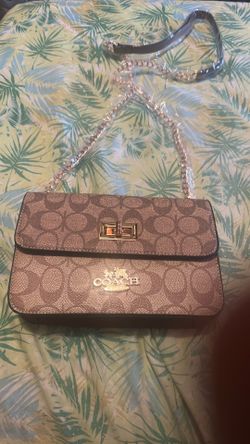 Coach tan bag pocket book