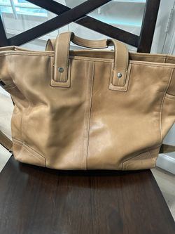 Large Leather Coach Business Bag