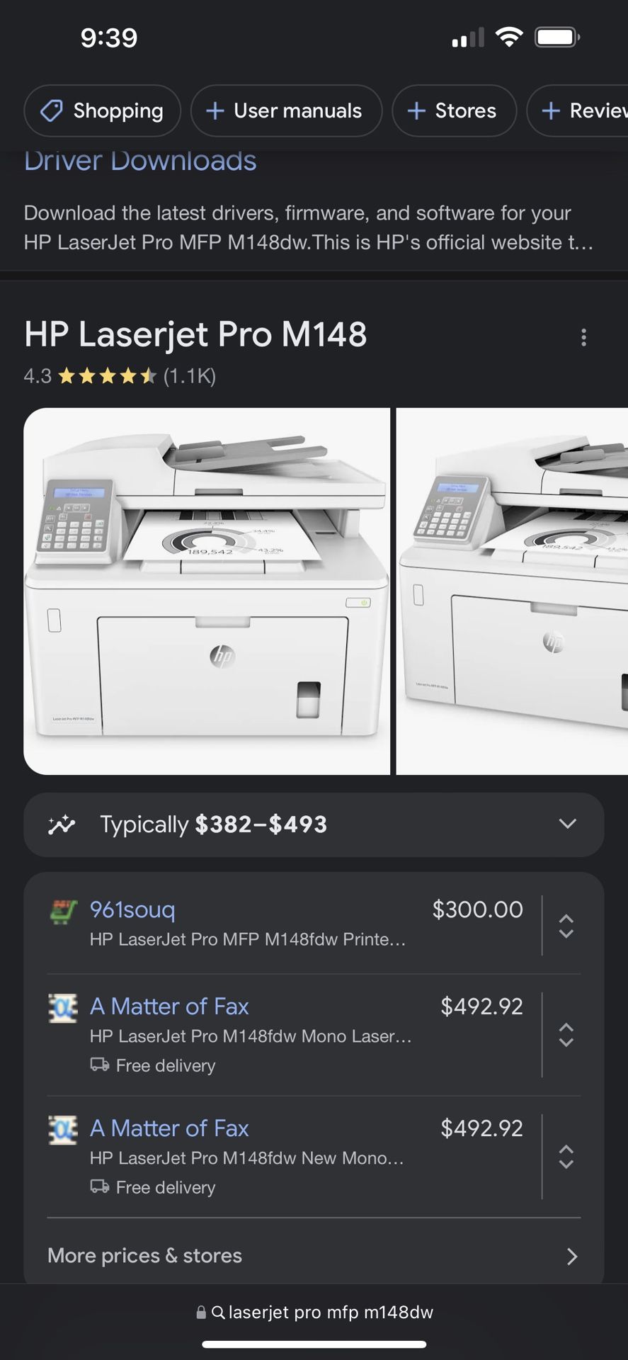 Laser jet pro Mfp M148dw