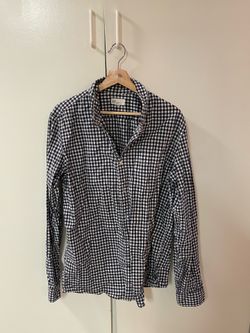 GAP Black and white long sleeve button down